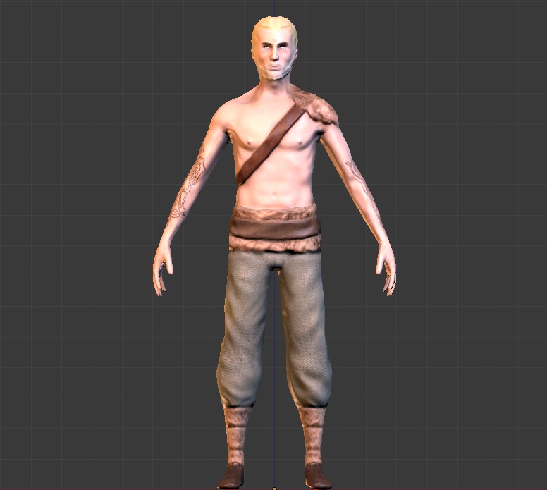 Low poly viking male preview image 1
